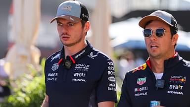 Max Verstappen (NED) - an Sergio Perez (MEX) - Oracle Red Bull Racing - Red Bull RB20 - Honda RBPT during the Sprint Race of Formula 1 Pirelli United States Grand Prix 2024