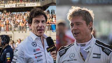 Toto Wolff(L), Brad Pitt(R)