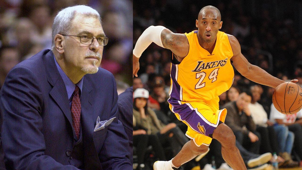 Phil Jackson (L) and Kobe Bryant (R)