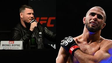 Michael Bisping (L), Muhammad Mokaev (R)