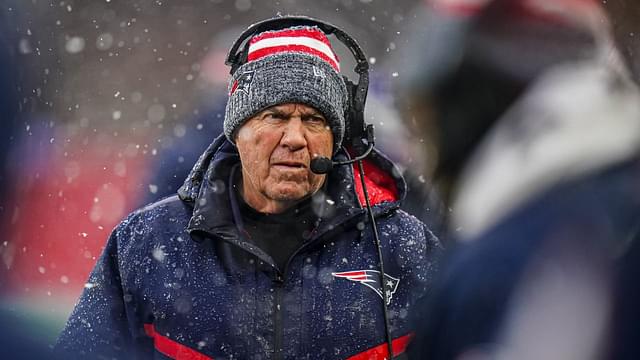 New England Patriots head coach Bill Belichick watches from the sideline as they take on the New York Jets at Gillette Stadium.