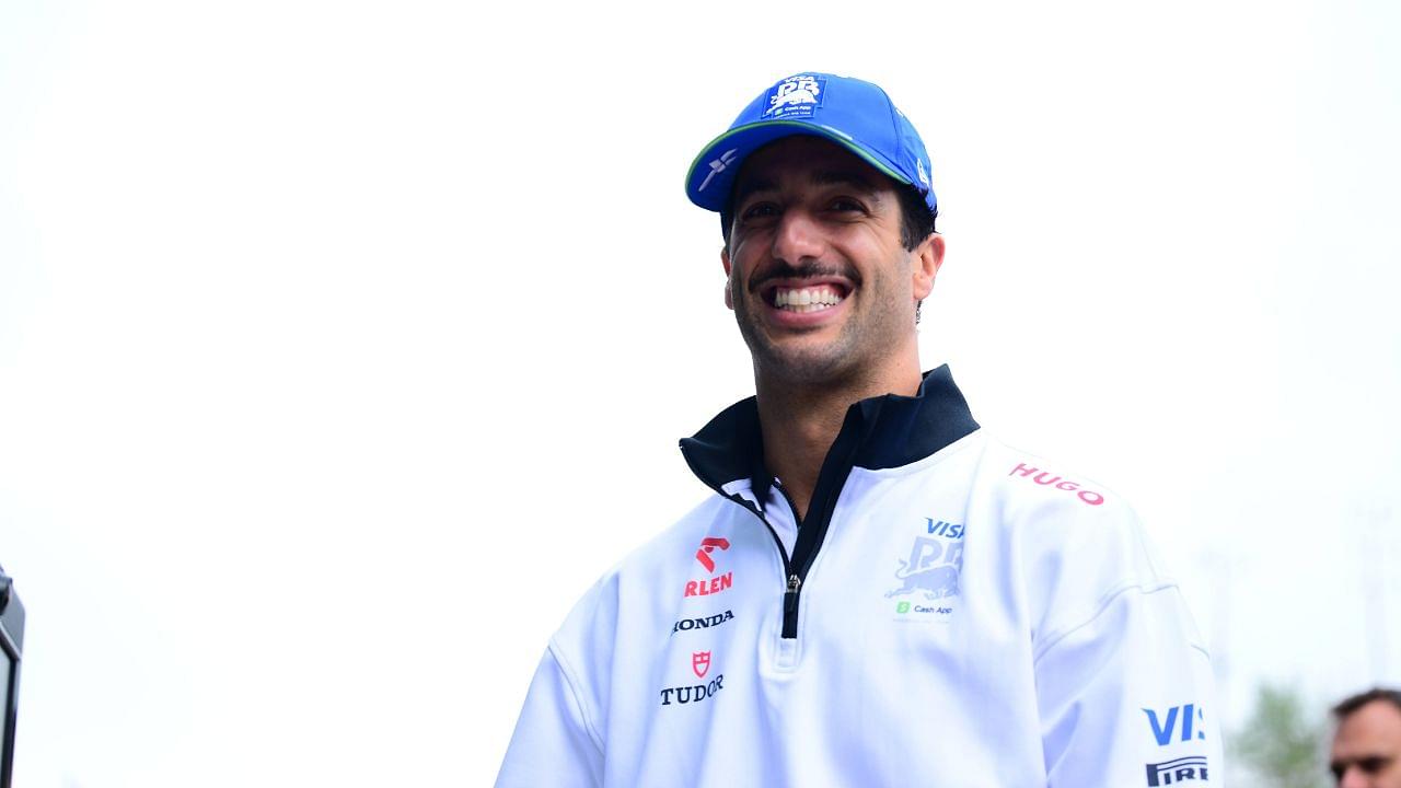 Daniel Ricciardo of Visa Cash-Up Racing Bulls is walking into the paddock during media day of the Gran Premio dell Emilia Romagna e del Made in Italy in Autodromo Enzo