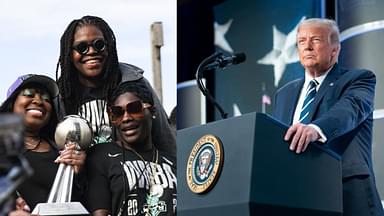 Jonquel Jones (L) and President-elect Donald Trump (R)