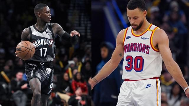 Dennis Schroder (L) and Steph Curry (R)