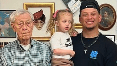 Patrick Mahomes (R) and his grandfather Randi Martin (L), IMAGE CREDITS: Randi Mahomes' Instagram