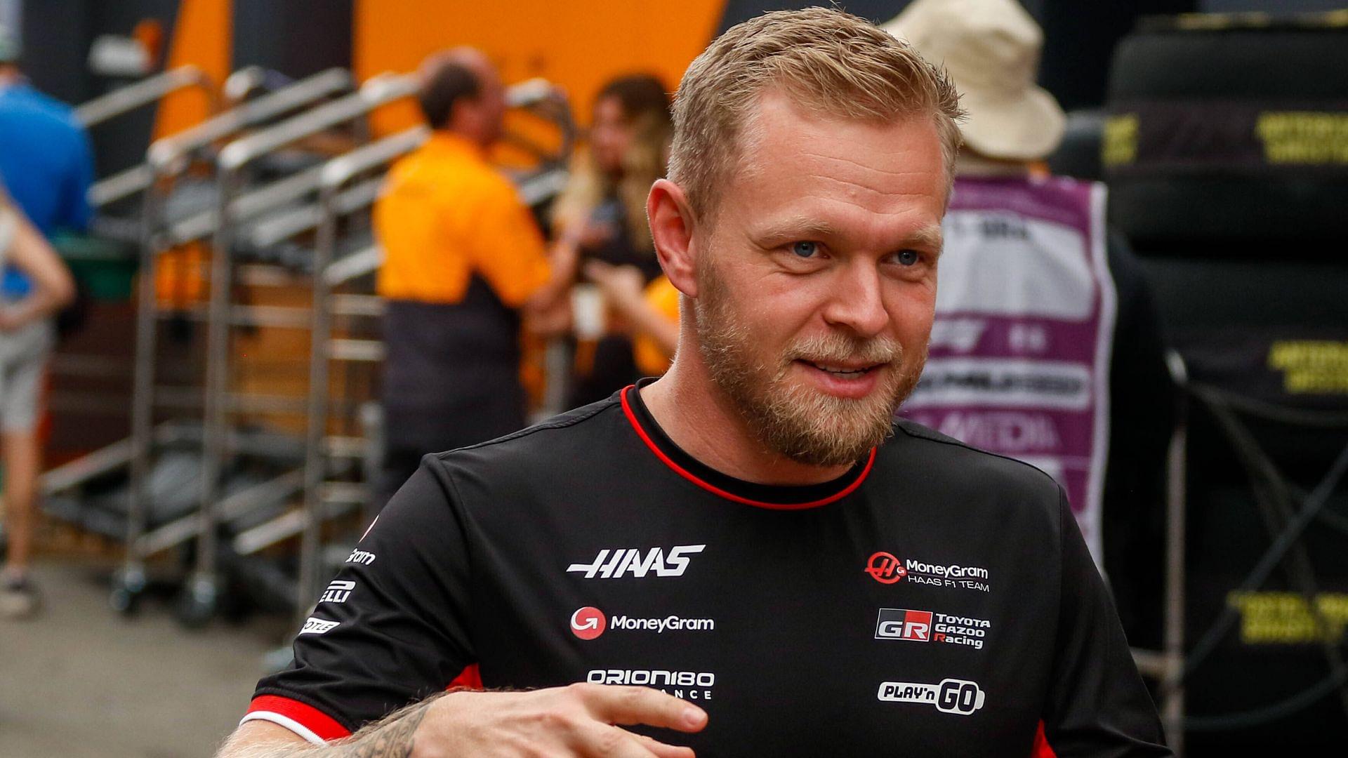 Formula 1 Lenovo Grand Prix of São Paulo 2024 at the Interlagos racetrack, in the south of the capital of São Paulo. In the photo, the driver, Kevin Magnussen 20, HAAS, arrives at the racetrack