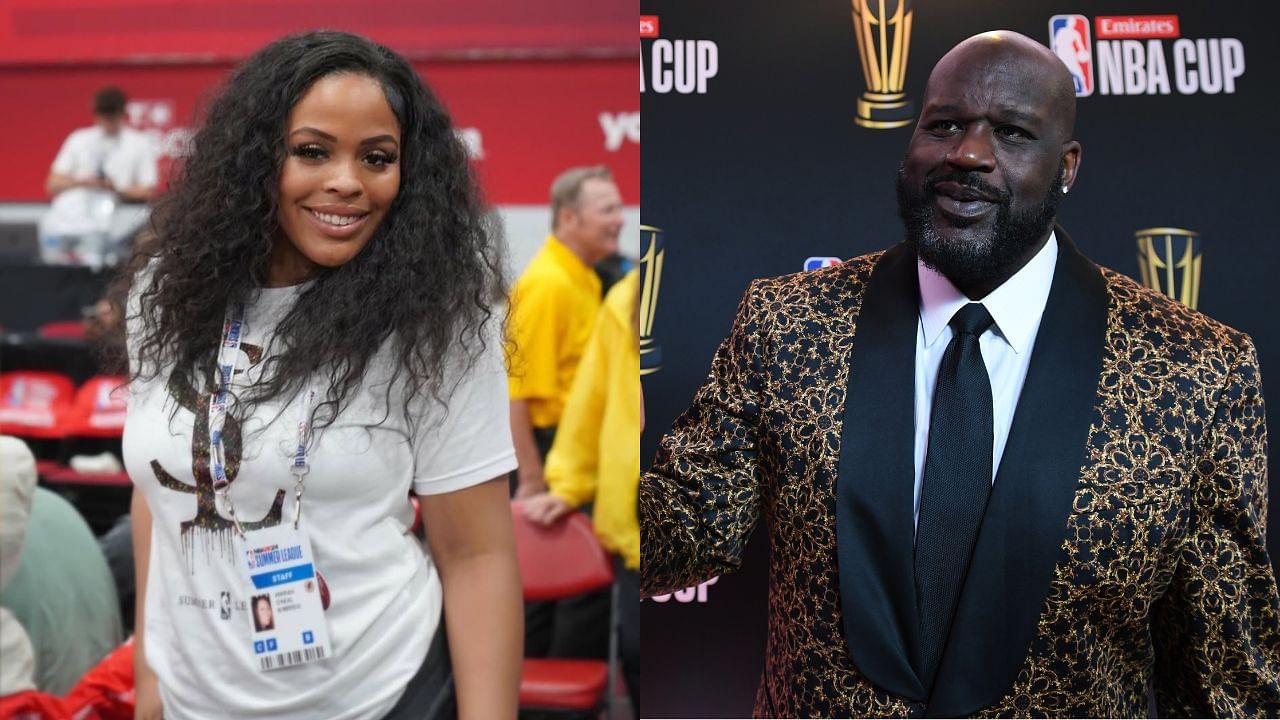 Amirah O"Neal (L) and Shaquille O'Neal (R)