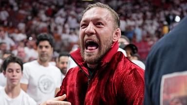 MMA fighter Conor McGregor attends game four of the 2023 NBA Finals between the Miami Heat and Denver Nuggets at Kaseya Center.