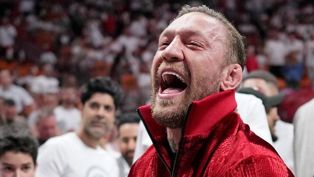 MMA fighter Conor McGregor attends game four of the 2023 NBA Finals between the Miami Heat and Denver Nuggets at Kaseya Center.