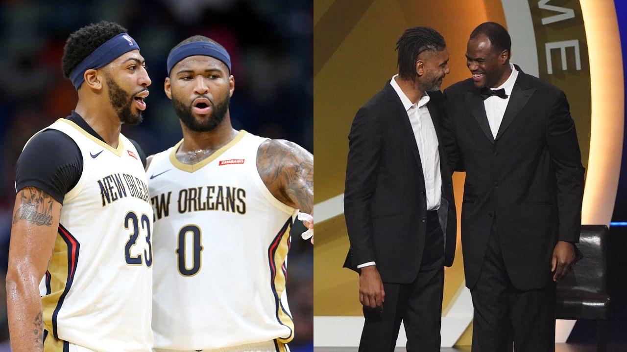 Anthony Davis & DeMarcus Cousins(L), Tim Duncan & David Robinson(R)