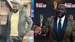 Kendrick Perkins (L) and Shaquille O'Neal (R)