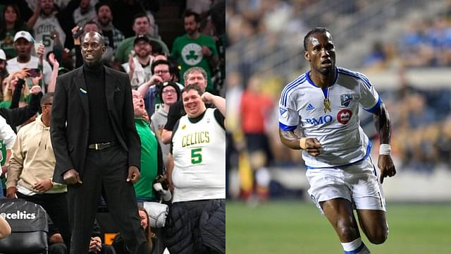 Kevin Garnett (L), Didier Drogba (R)