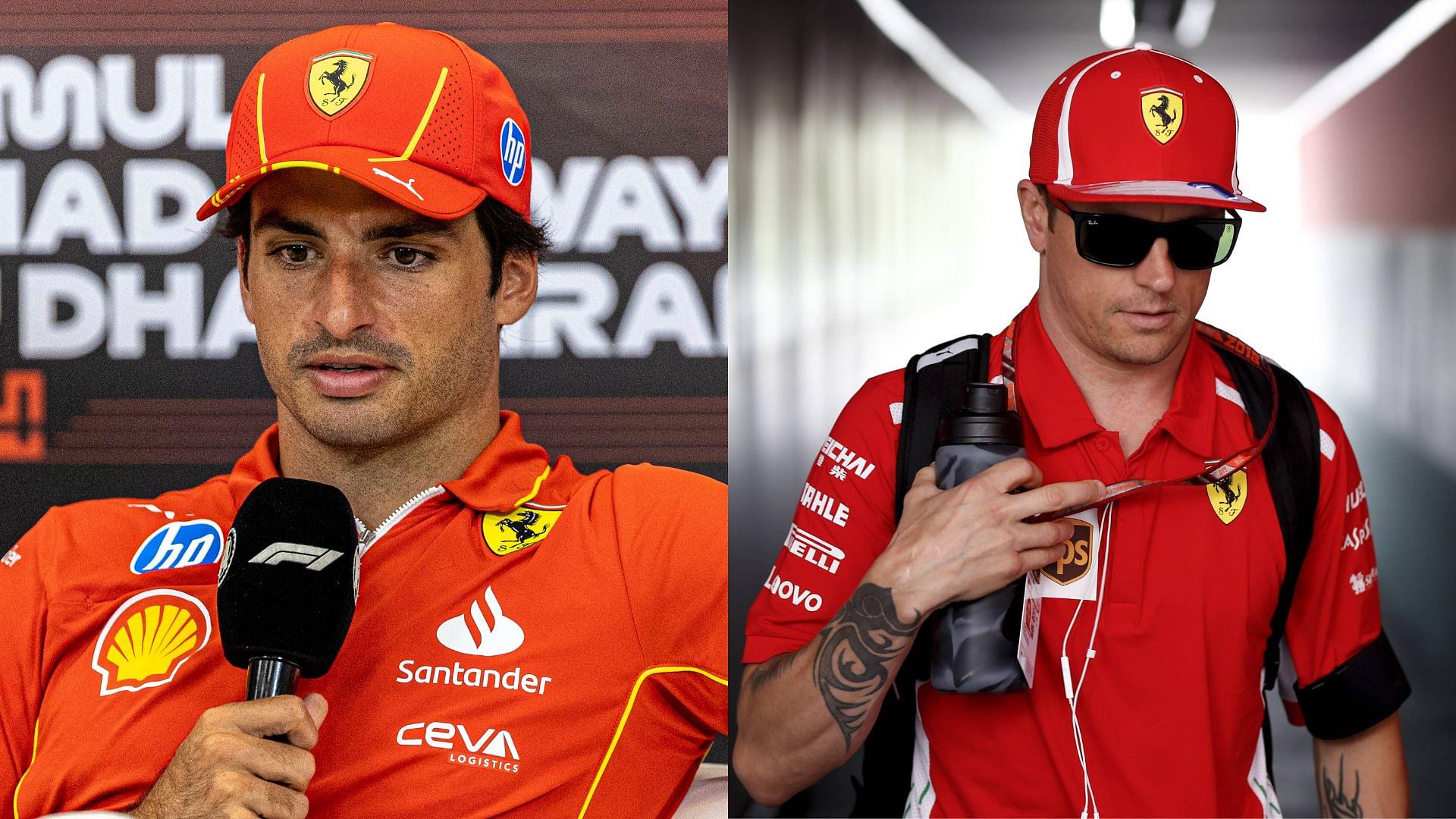 Carlos Sainz (L) and Kimi Raikkonen (R)