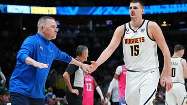 Michael Malone and Nikola Jokic