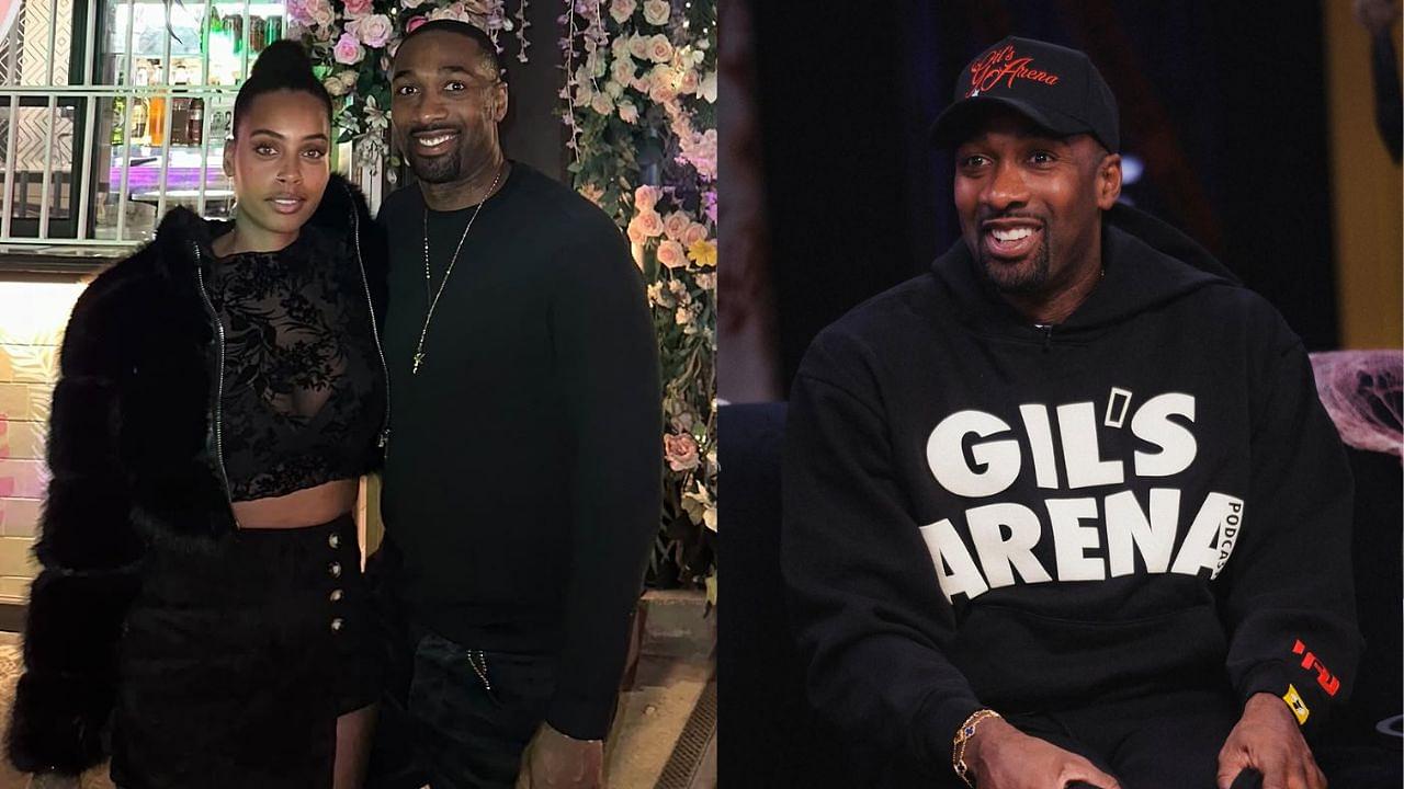 Gilbert Arenas with his fiance, Melli Monaco