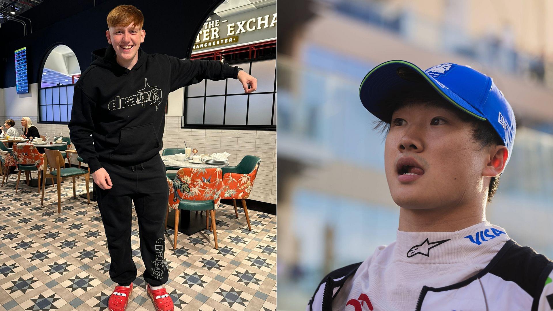 Yuki Tsunoda Responds to Content Creator AngryGinge for “Sugar-Free Red Bull” Taunt at VCARB