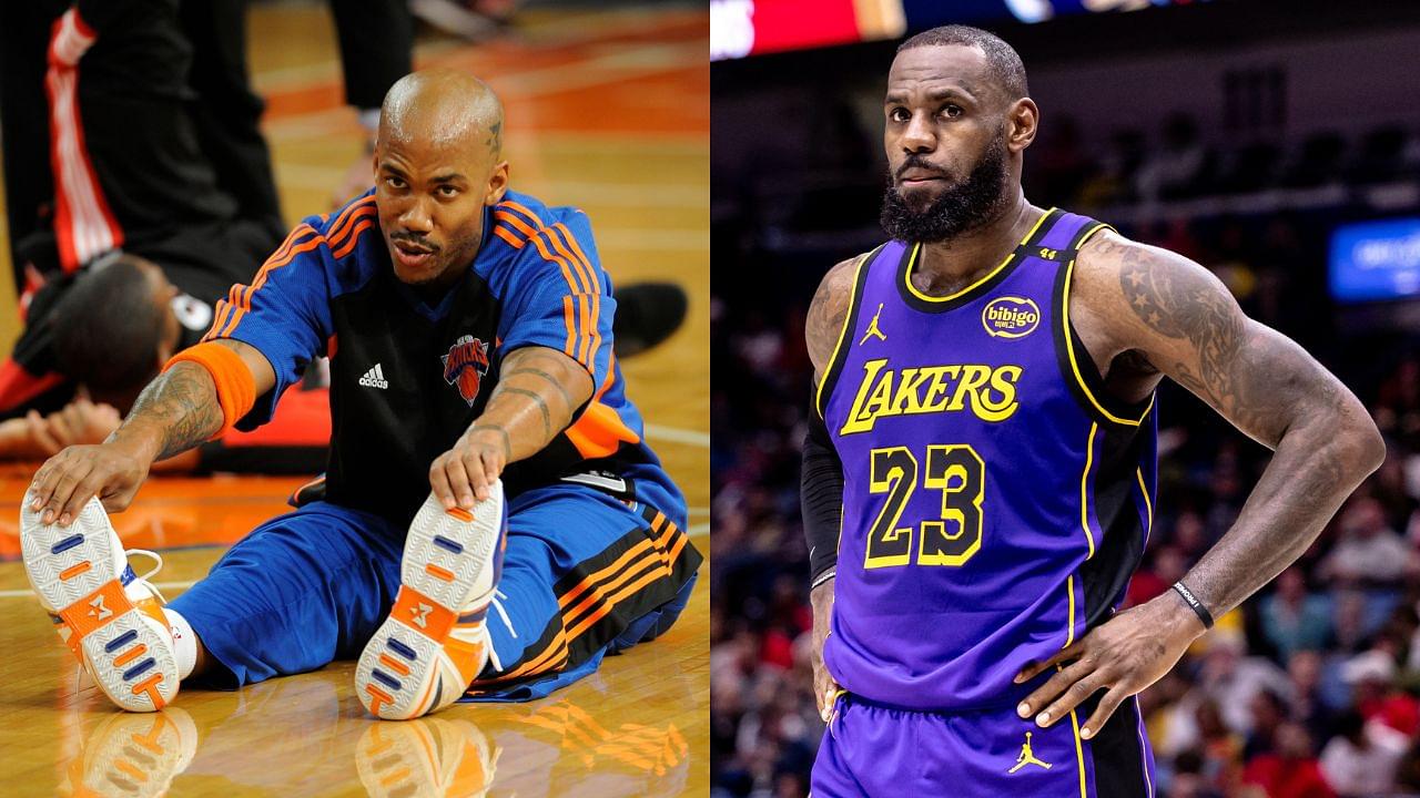 Stephon Marbury(L) and LeBron James(R)