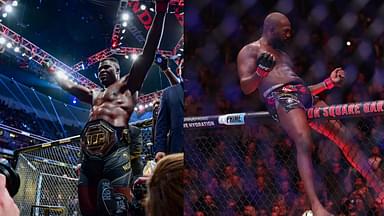 Francis Ngannou (L), Jon Jones (R)