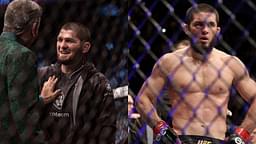 Khabib Nurmagomedov (L), Islam Makhachev (R)