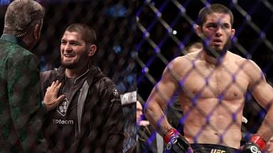 Khabib Nurmagomedov (L), Islam Makhachev (R)