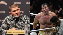 Khabib Nurmagomedov (L), Chael Sonnen (R)