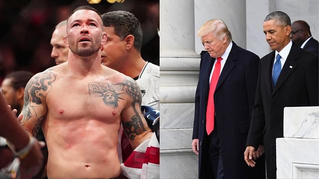 Colby Covington (L), Donald Trump (R)