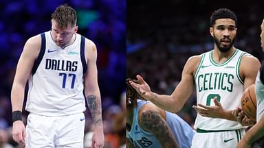 Luka Doncic (L) and Jayson Tatum (R)