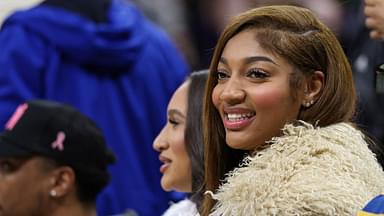 Chicago Sky forward Angel Reese attends a NBA game between the Boston Celtics and Orlando Magic at Kia Center