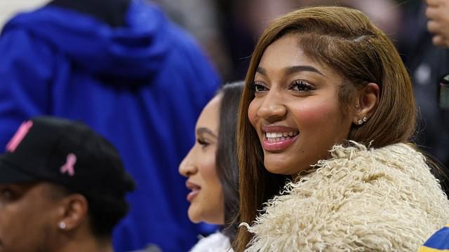 Chicago Sky forward Angel Reese attends a NBA game between the Boston Celtics and Orlando Magic at Kia Center