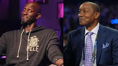 Kevin Garnett (L) and Isiah Thomas (R)