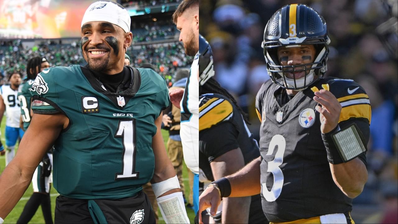 Philadelphia Eagles QB Jalen Hurts, Pittsburgh Steelers QB Russell Wilson - USA TODAY