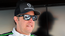 NASCAR Cup Series driver Brad Keselowski (6) during practice for the Verizon 200 at the Brickyard at Indianapolis Motor Speedway Road Course.