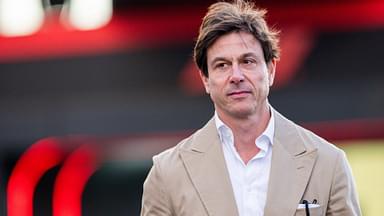 LAS VEGAS, NV - NOVEMBER 22: FP3 and Qualifying Day; F1 Team Mercedes team principal Toto Wolff walks in the paddock during The F1 Heineken Silver Las Vegas Grand Prix on November 22, 2024, at the Las Vegas Street Circuit in Las Vegas, Nevada