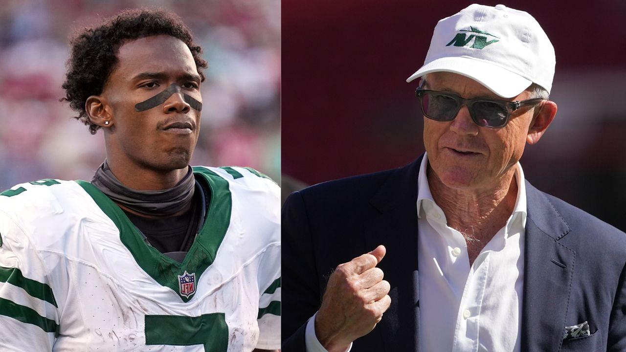 Garrett Wilson and Woody Johnson