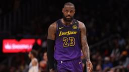 Los Angeles Lakers forward LeBron James (23) in action against the Atlanta Hawks in overtime at State Farm Arena.