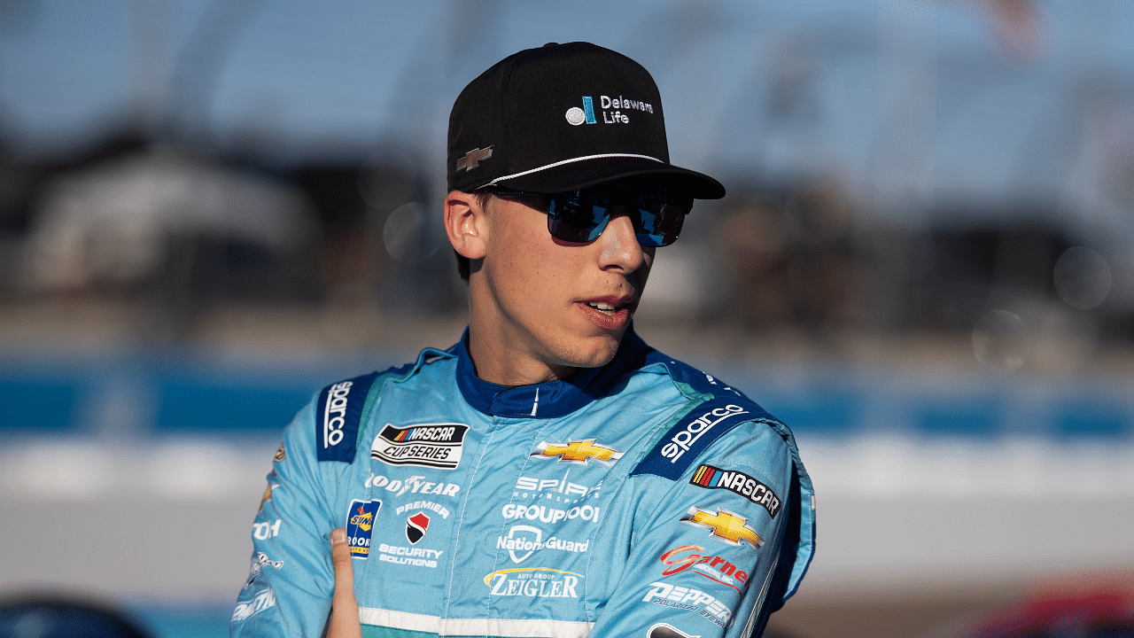 NASCAR Cup Series driver Carson Hocevar (77) during qualifying for the Championship race at Phoenix Raceway.