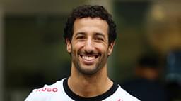 Daniel Ricciardo of Australia and Visa Cash App RB F1 Team poses with fans during previews ahead of the F1 Grand Prix of Singapore