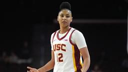 Southern California Trojans guard JuJu Watkins (12) reacts in the second half against the Fresno State Bulldogs at Galen Center. USC defeated Fresno State 89-40.