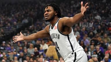 Brooklyn Nets guard Cam Thomas (24) gestures during the first quarter against the Sacramento Kings at Golden 1 Center.