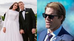 Olivia Culpo, Christian McCaffrey, and Greg Olsen