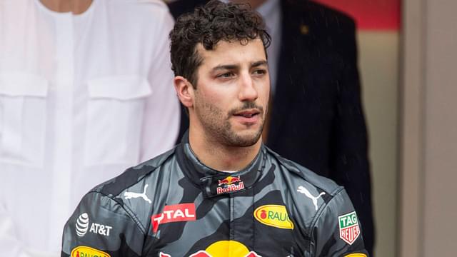 Podium Daniel Ricciardo (Red Bull driver) posing at the awards ceremony of Grand Prix of Monaco, Monaco on the 29th may 2016