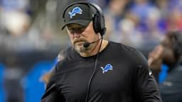 Dec 15, 2024; Detroit, Michigan, USA; Detroit Lions Head Coach Dan Campbell walks the sidelines during the second quarter against the Buffalo Bills at Ford Field.