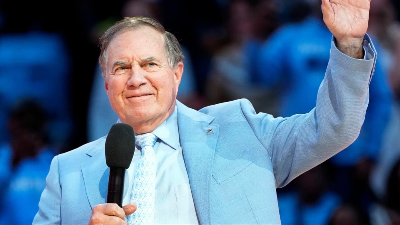 North Carolina Tar Heels head football coach Bill Belichick during half time at Dean E. Smith Center.