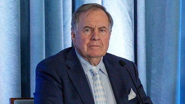 Dec 12, 2024; Chapel Hill, NC, USA; North Carolina Tar Heels new head coach Bill Belichick speaks to the media at Loudermilk Center for Excellence.