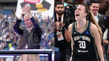 Megan Rapinoe (L), Sabrina Ionescu (R)