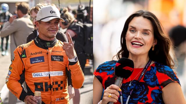 Lando Norris (L) and Laura Winter (R)