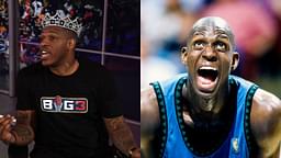 Rashad McCants (L), Kevin Garnett (R)