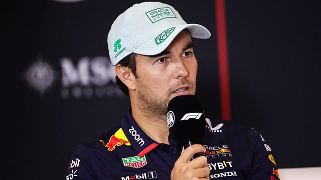 PEREZ Sergio (mex), Red Bull Racing RB20, portrait press conference, PK, Pressekonferenz during the Formula 1 Gran Premio de la Ciudad de Mexico 2024, 20th round of the 2024 Formula One World Championship