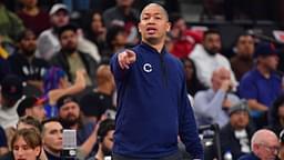 Los Angeles Clippers head coach Tyronn Lue watches game action against the Portland Trail Blazers during the first half at Intuit Dome.