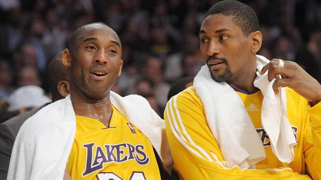 Kobe Bryant and Metta Sandiford-Artest